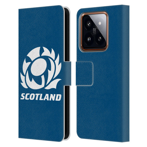 Scotland Rugby Logo 2 Plain Leather Book Wallet Case Cover For Xiaomi 14