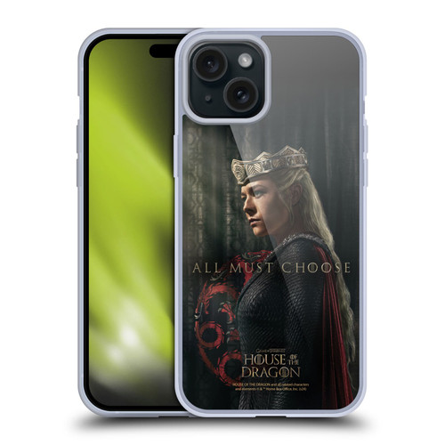 House Of The Dragon: Television Series Season 2 Character Posters Rhaenyra Soft Gel Case for Apple iPhone 15 Plus