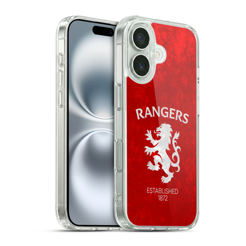 Rangers FC Crest Lion Rampant Soft Gel Case for Apple iPhone 16 & MagSafe