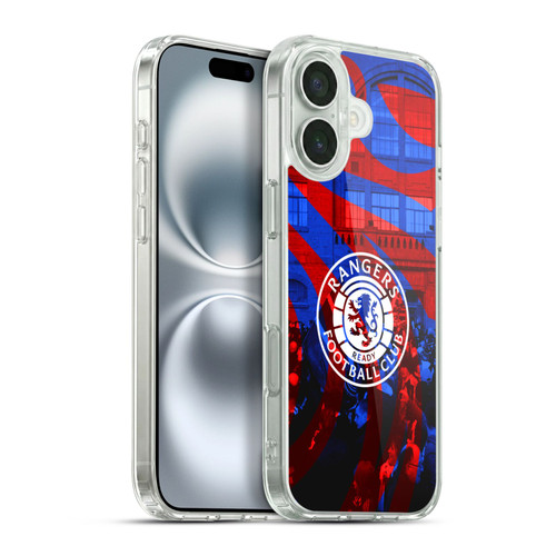 Rangers FC Crest Logo Stadium Soft Gel Case for Apple iPhone 16 Plus & MagSafe