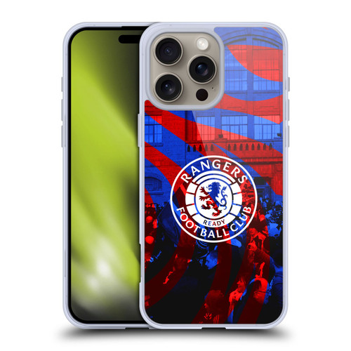 Rangers FC Crest Logo Stadium Soft Gel Case for Apple iPhone 16 Pro Max & MagSafe