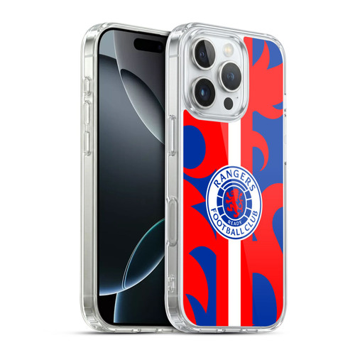 Rangers FC Crest Lion Rampant Pattern Soft Gel Case for Apple iPhone 16 Pro & MagSafe