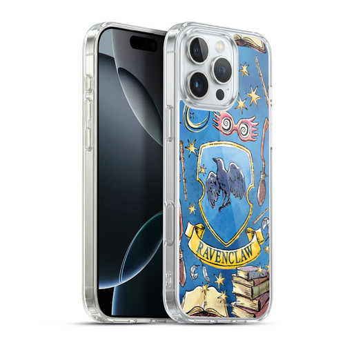 Harry Potter Deathly Hallows XIII Ravenclaw Pattern Soft Gel Case for Apple iPhone 16 Pro Max & MagSafe