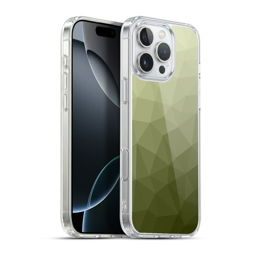 PLdesign Geometric Patterns Army Green Gradient Mesh Soft Gel Case for Apple iPhone 16 Pro Max & MagSafe