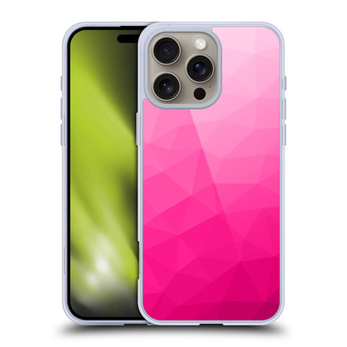 PLdesign Geometric Patterns Hot Pink Gradient Mesh Soft Gel Case for Apple iPhone 16 Pro Max