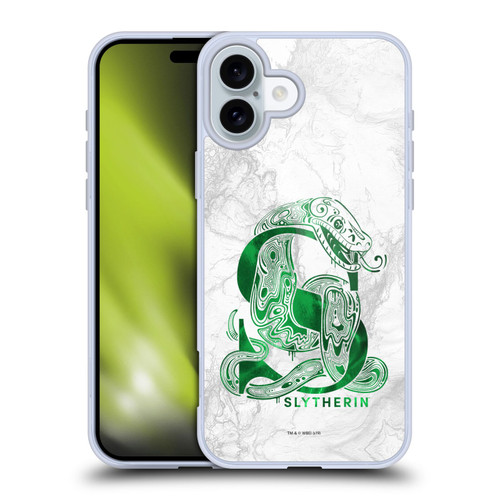 Harry Potter Deathly Hallows IX Slytherin Aguamenti Soft Gel Case for Apple iPhone 16 Plus