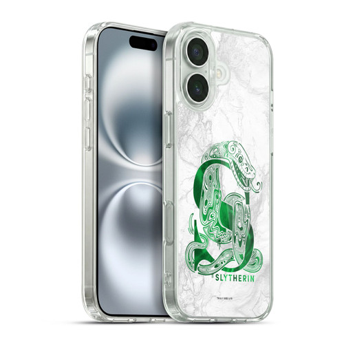 Harry Potter Deathly Hallows IX Slytherin Aguamenti Soft Gel Case for Apple iPhone 16 Plus & MagSafe