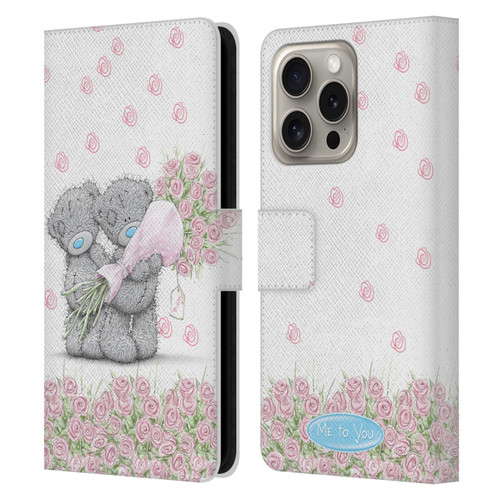 Me To You ALL About Love Pink Roses Leather Book Wallet Case Cover For Apple iPhone 16 Pro