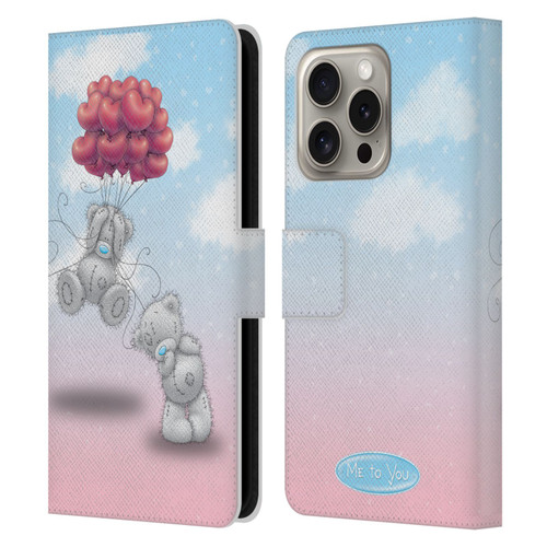 Me To You Classic Tatty Teddy Heart Balloons Leather Book Wallet Case Cover For Apple iPhone 16 Pro