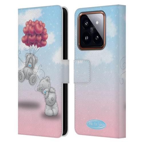 Me To You Classic Tatty Teddy Heart Balloons Leather Book Wallet Case Cover For Xiaomi 14