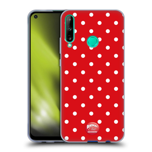 Animal Club International Patterns Polka Dots Red Soft Gel Case for Huawei P40 lite E