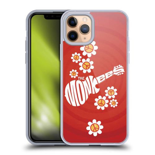 The Monkees Graphics Pattern In Red Soft Gel Case for Apple iPhone 11 Pro