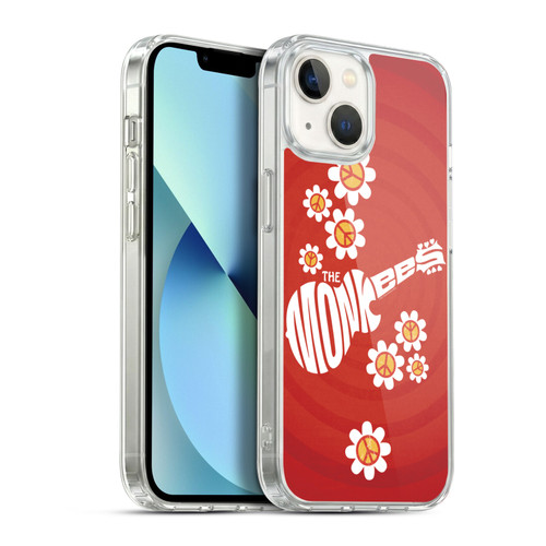 The Monkees Graphics Pattern In Red Soft Gel Case for Apple iPhone 13