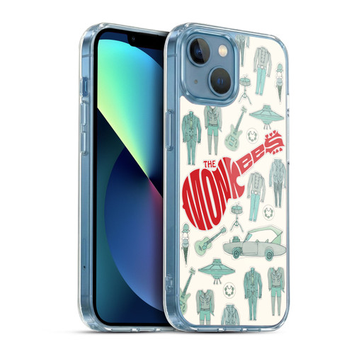 The Monkees Graphics Pattern Soft Gel Case for Apple iPhone 13 Mini & MagSafe