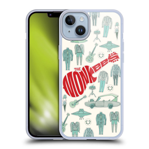 The Monkees Graphics Pattern Soft Gel Case for Apple iPhone 14 Plus