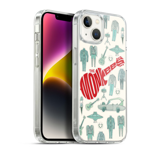 The Monkees Graphics Pattern Soft Gel Case for Apple iPhone 14 Plus & MagSafe