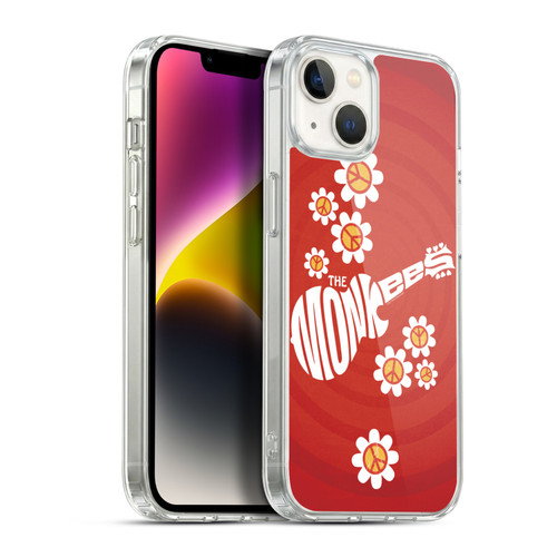 The Monkees Graphics Pattern In Red Soft Gel Case for Apple iPhone 14 Plus & MagSafe