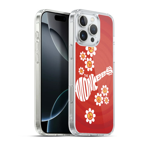 The Monkees Graphics Pattern In Red Soft Gel Case for Apple iPhone 16 Pro Max & MagSafe