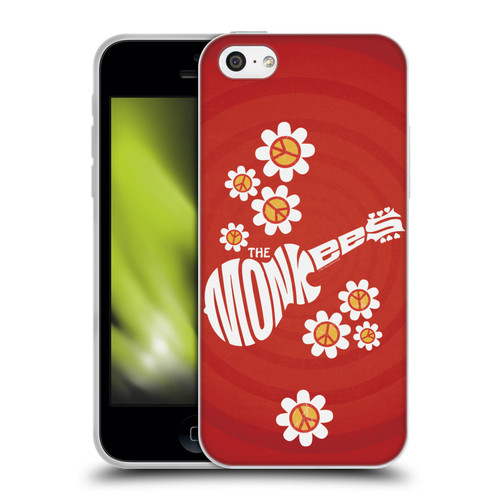 The Monkees Graphics Pattern In Red Soft Gel Case for Apple iPhone 5c