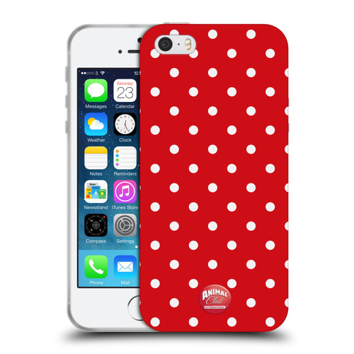 Animal Club International Patterns Polka Dots Red Soft Gel Case for Apple iPhone 5 / 5s / iPhone SE 2016