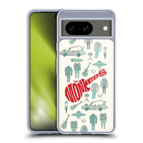 The Monkees Graphics Pattern Soft Gel Case for Google Pixel 8