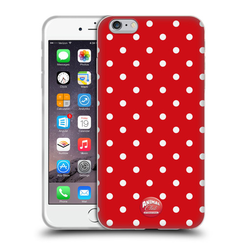 Animal Club International Patterns Polka Dots Red Soft Gel Case for Apple iPhone 6 Plus / iPhone 6s Plus