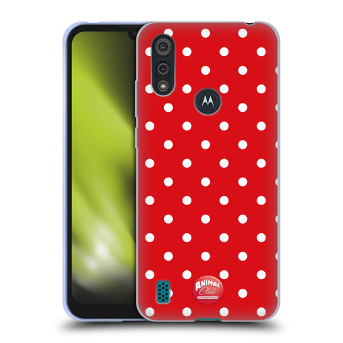 Animal Club International Patterns Polka Dots Red Soft Gel Case for Motorola Moto E6s (2020)