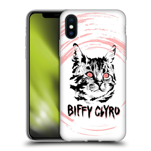 Biffy Clyro Graphics Cat Soft Gel Case for Apple iPhone X / iPhone XS