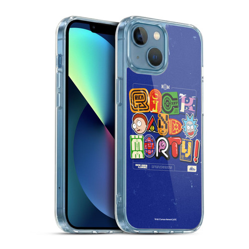Rick And Morty Duo Graphics Typography Soft Gel Case for Apple iPhone 13 Mini & MagSafe