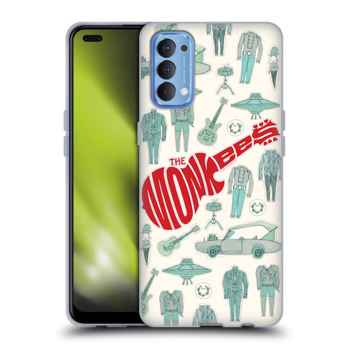 The Monkees Graphics Pattern Soft Gel Case for OPPO Reno 4 5G