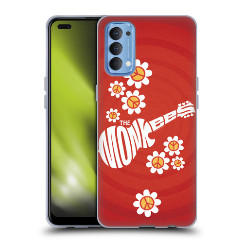 The Monkees Graphics Pattern In Red Soft Gel Case for OPPO Reno 4 5G