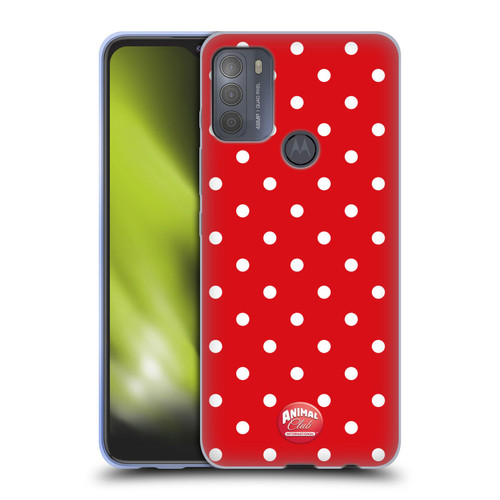 Animal Club International Patterns Polka Dots Red Soft Gel Case for Motorola Moto G50