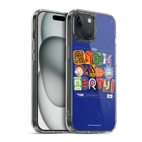 Rick And Morty Duo Graphics Typography Soft Gel Case for Apple iPhone 15 & MagSafe