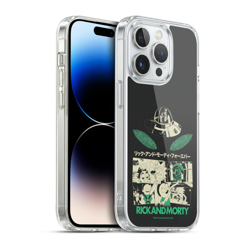 Rick And Morty Duo Graphics Portals Soft Gel Case for Apple iPhone 14 Pro & MagSafe