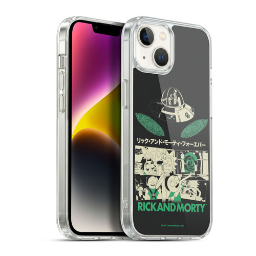 Rick And Morty Duo Graphics Portals Soft Gel Case for Apple iPhone 14 Plus & MagSafe