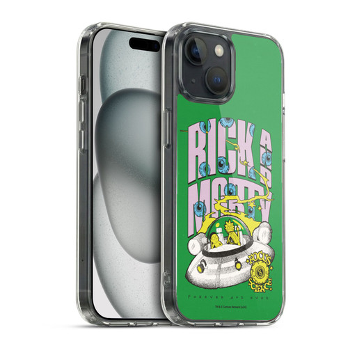 Rick And Morty Duo Graphics The Space Cruiser Soft Gel Case for Apple iPhone 15 & MagSafe