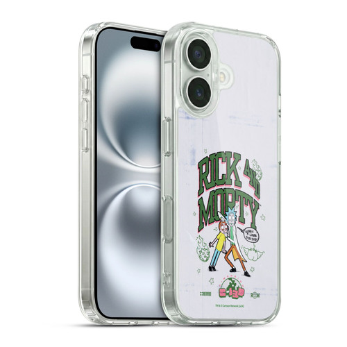 Rick And Morty Duo Graphics Wubb A Lubba Dub Dub Soft Gel Case for Apple iPhone 16 & MagSafe