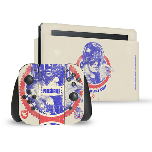 Peacemaker: Television Series Graphics Christopher Smith & Eagly Vinyl Sticker Skin Decal Cover for Nintendo Switch Bundle