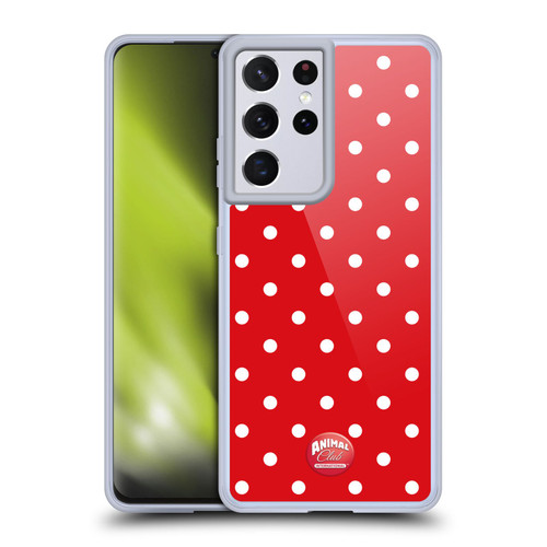 Animal Club International Patterns Polka Dots Red Soft Gel Case for Samsung Galaxy S21 Ultra 5G