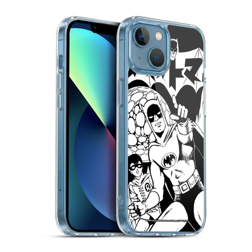 Batman DC Comics Bat-Manga! Black And White Soft Gel Case for Apple iPhone 13 Mini & MagSafe