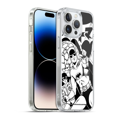 Batman DC Comics Bat-Manga! Black And White Soft Gel Case for Apple iPhone 14 Pro Max & MagSafe