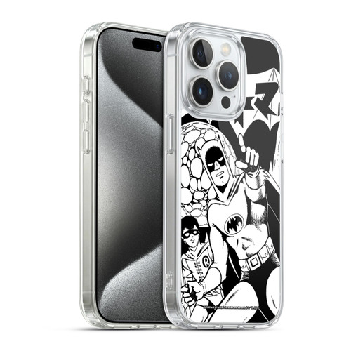 Batman DC Comics Bat-Manga! Black And White Soft Gel Case for Apple iPhone 15 Pro & MagSafe
