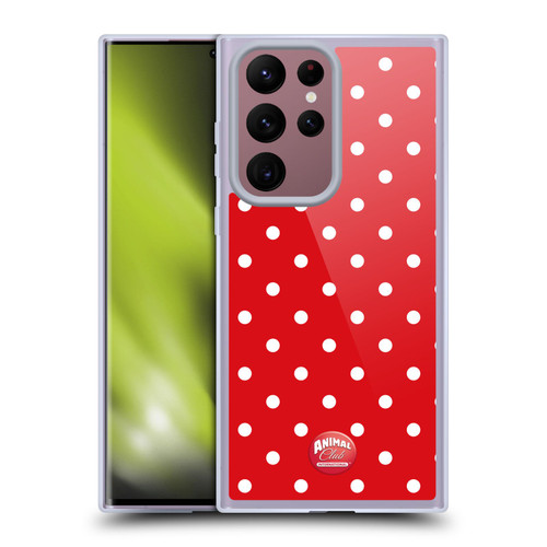 Animal Club International Patterns Polka Dots Red Soft Gel Case for Samsung Galaxy S22 Ultra 5G