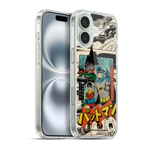Batman DC Comics Bat-Manga! Collage Soft Gel Case for Apple iPhone 16 Plus & MagSafe