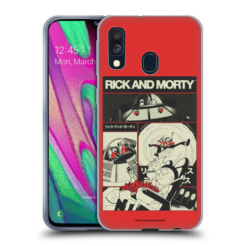 Rick And Morty Duo Graphics The Space Cruiser Collage Soft Gel Case for Samsung Galaxy A40 (2019)