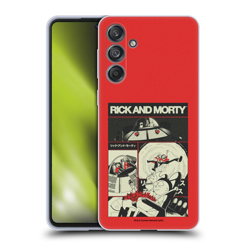 Rick And Morty Duo Graphics The Space Cruiser Collage Soft Gel Case for Samsung Galaxy M55 5G