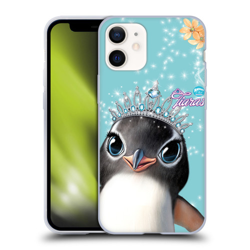 Animal Club International Royal Faces Penguin Soft Gel Case for Apple iPhone 12 Mini