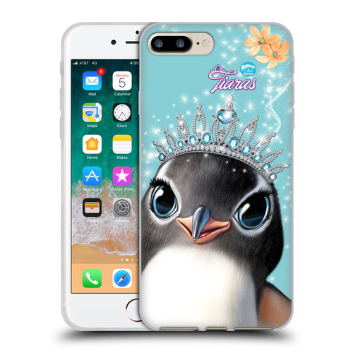 Animal Club International Royal Faces Penguin Soft Gel Case for Apple iPhone 7 Plus / iPhone 8 Plus