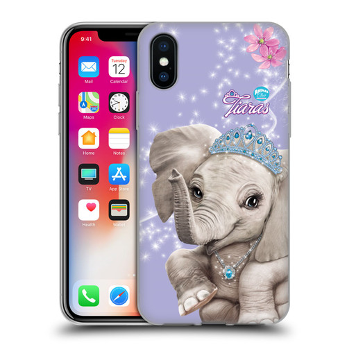 Animal Club International Royal Faces Elephant Soft Gel Case for Apple iPhone X / iPhone XS