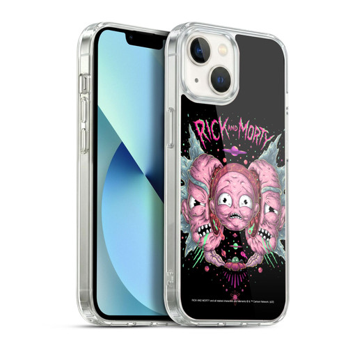 Rick And Morty Season 1 & 2 Graphics Intergalactic Escapades Soft Gel Case for Apple iPhone 13